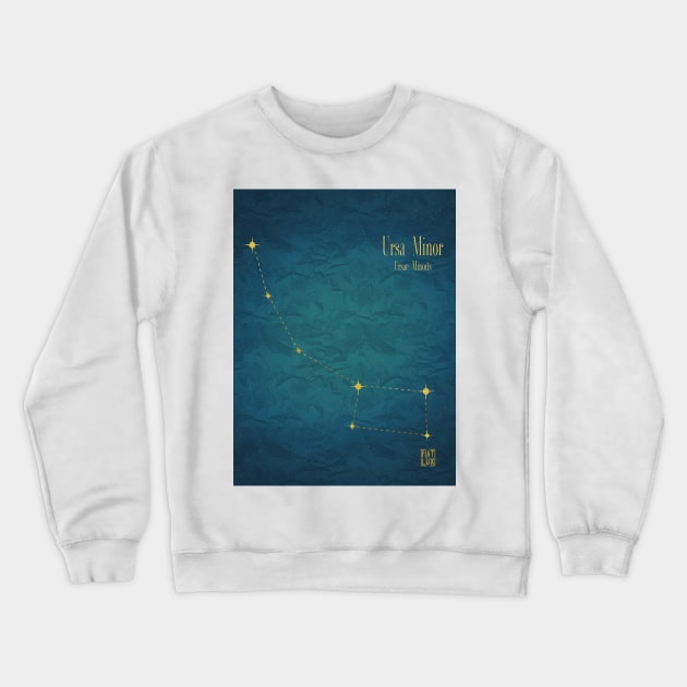 Night Sky Constellations - Ursa Minor Crewneck Sweatshirt by fiatluxillust